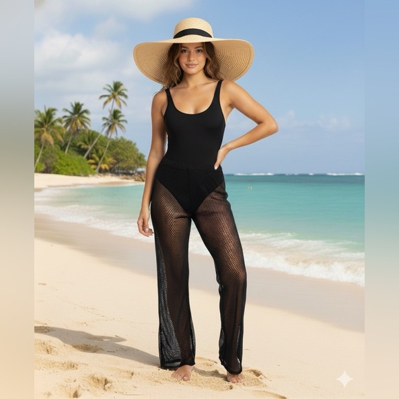 MESH - Black Mesh Pants Size Have XL New With Out Tags - Picture 3 of 7